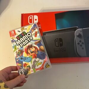 Nintendo Switch Console set with Mario Party.